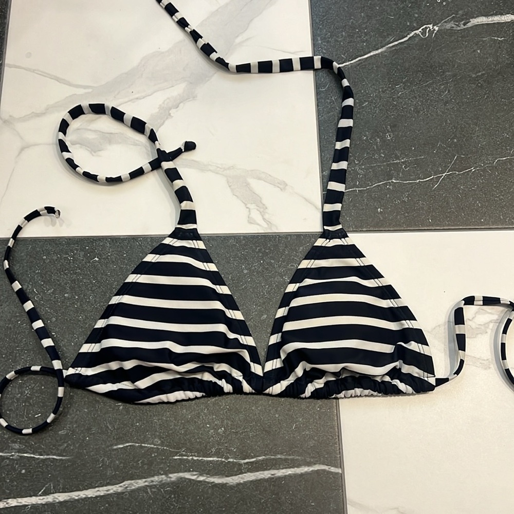 Gap Navy/White Striped Bikini M (top) L (bottoms) - Picture 5 of 6